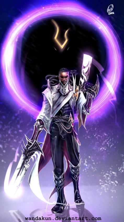 Dark Star (Lucian) by WANDAKUN Lucian League Of Legends, Wallpaper Lol, Lol Wallpaper, Character Turnaround, Lol Champions, Fantasy League, Chara Design, League Of Legends Characters, Writing Art