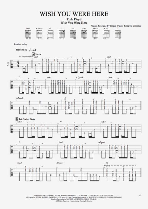 Wish You Were Here Guitar Tab, Guitar Tabs And Chords, Jazz Guitar Lessons, Guitar Tabs For Beginners, Semi Acoustic Guitar, Learn Guitar Chords, Music Theory Guitar, Guitar Tabs Songs, Acoustic Guitar Lessons