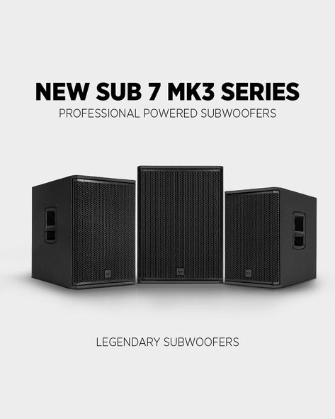 Introducing SUB 7 Series mk3 - the latest addition to our collection of high-performance subwoofers. SUB 7 Series are the ideal complement to RCF portable active speakers. - Discover more ➡️ - - #ExperienceRCF #RCFaudio Rcf Audio, Powered Subwoofer, Mini Market, Class D Amplifier, Rain Cover, Power Cable, Submarine, High Performance, Speaker