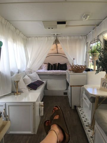 Pop Up Camper With Slide Out Remodel, Camper Renovation Ideas, Pop Up Camper Remodel, Tent Trailer Remodel, Camper Renovations, Trailer Makeover, Pop Up Camper Trailer, Popup Camper Remodel, Camper Redo