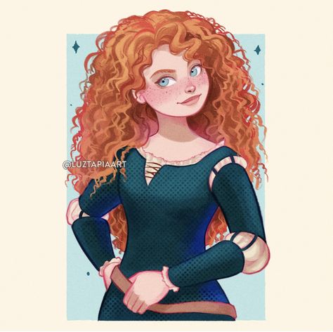 Luz Tapia Art, Merida Disney, Kate Sharma, Wednesday Dress, Disney Drawing, Disney Women, Concert Attire, Iconic Outfits, Princess Merida