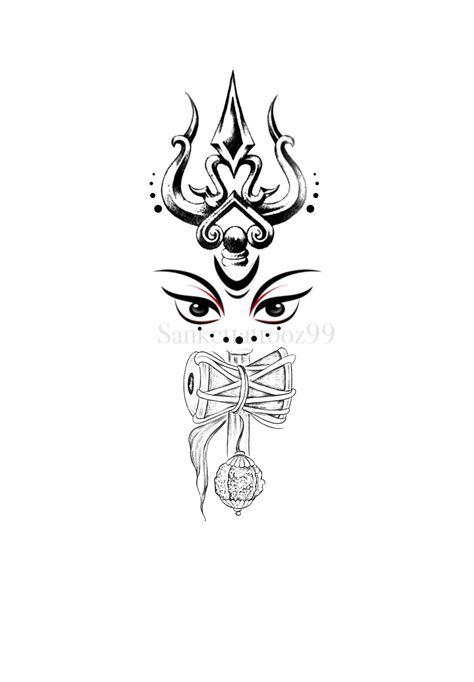 Shiva And Parvati Tattoo, Kali Maa Tattoo Design, Trishakti Tattoo, Shivshakti Tattoo, Kali Tattoo Design Art, Durga Maa Tattoo, Shiva Shakti Tattoo, Nataraja Tattoo, Shiv Shakti Tattoo