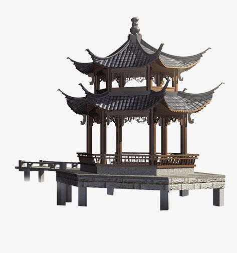 Chinese Pavilion Architecture, Japanese Architecture Drawings, Chinese Clipart, Chinese Pavilion, Chinese Buildings, Ancient Chinese Architecture, Japan Architecture, Asian Architecture, Chinese Architecture