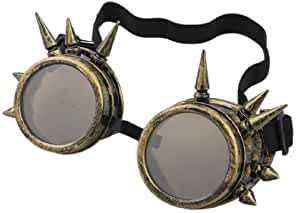 Amazon.co.uk: steampunk goggles Gothic Glasses, Steampunk Outfits, Welding Goggles, Goggles Glasses, Round Eyewear, Steampunk Goggles, Mirror Vintage, Steampunk Sunglasses, Steampunk Cosplay