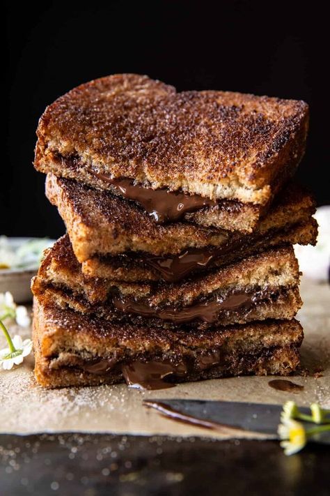 Cinnamon Sugar Toast, Sandwich Melts, Banana Bread Mug, Half Baked Harvest Recipes, Harvest Recipes, Chocolate Sandwich, Chocolate Mug Cakes, Warm Chocolate, Half Baked