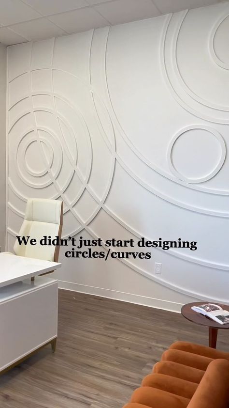 Consistency breeds progress! Dare to get off the straight and narrow and bend the game to your will! #circlebackdrop #circleoflife #curvestyle #accentwallideas #featurewalls #walldecor | CK Wall Designs LLC | Voices of Fire · JOY (Unspeakable) Curved Accent Wall, Circular Accent Wall, Curved Painted Accent Wall, Circle Accent Wall, Accent Wall With Rounded Corners, Wood Circle Accent Wall, Curved Wood Wall, Custom Wall Design, Best Bathroom Colors