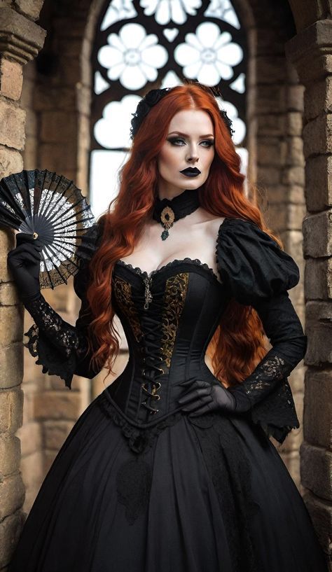 Gothic Vampire Women, Gothic Moodboard, Vampire Outfit, Macabre Fashion, Women's Winter Outfits, Vampire Clothes, Gothic Costume, Gothic Princess, Gothic Looks