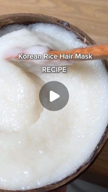 Nicolette | Hair&Beauty on Instagram: "Korean rice hair mask for hair growth and deep conditioning 🥥🍚🫧

#ricehairmask #hairgrowthtips #haircareproducts #diyhairmask #riceforhair" Matcha Hair Mask, Rice Water Mask For Hair, Rice And Flax Seed Hair Mask, Rice Flour Hair Mask, Rice Hair Mask Recipe, Cardi B Hair Mask Recipe, Rice For Hair Growth, Rice For Hair, Diy Hair Mask For Growth