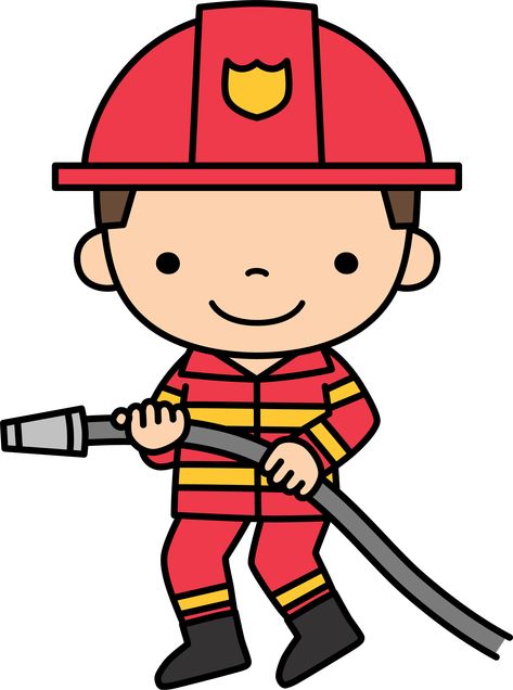 Community Helpers Preschool Crafts, Firefighter Clipart, Summer School Crafts, Community Helpers Preschool Activities, Preschool Color Activities, Community Helpers Preschool, English Learning Books, Creative School Project Ideas, School Illustration