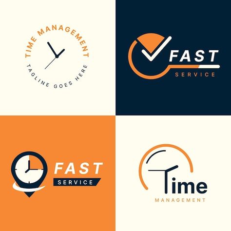 Flat time logo template collection | Free Vector #Freepik #freevector #watch-logo #clock-logo #time-logo #logo-templates Graphic Design Personal Branding, Enterprise Logo, Time Logo, K Logos, Watches Logo, Clock Icon, Clock Design, Fashion Poses, Personal Branding