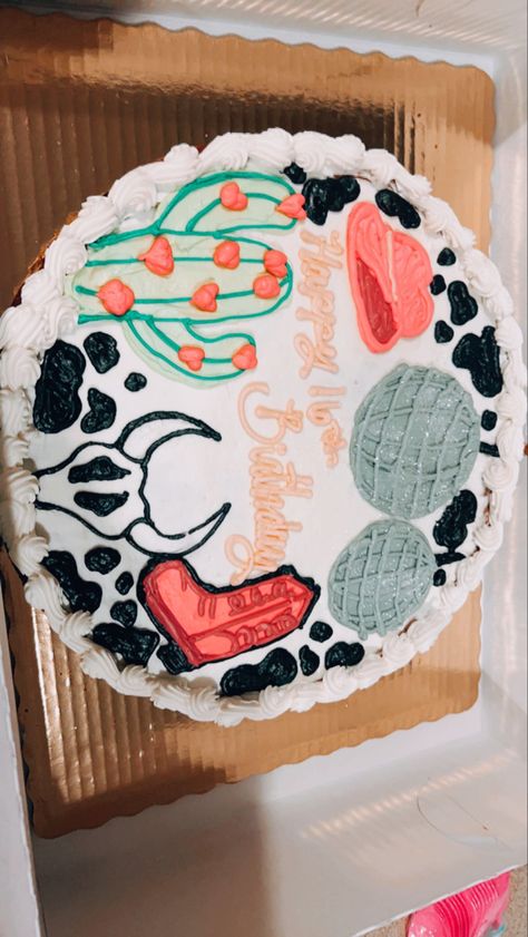 Country Birthday Cakes, Cowgirl Birthday Cakes, Western Birthday Cakes, Cow Birthday Cake, Cowgirl Cakes, Cookie Cake Designs, 14th Birthday Cakes, 17 Birthday Cake, B Day Cake