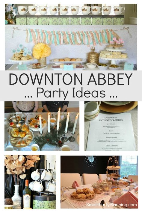 Fabulous selection of Downton Abbey party ideas to help you create the ultimate affair. Including ideas for refined decor, food and high tea settings. This is the perfect party theme for Downton Abbey fans and and enjoyable way to spend time with your girlfriends. Check out these ideas for full inspiration. #DowntonAbbey #PartyIdeas #Hightea #Theme #Decorations Downtown Abbey Party, Downton Abbey Party Ideas, Gluten Free High Tea, Downton Abbey Recipes, Downton Abbey Christmas, Downton Abbey Tea Party, Downton Abbey Party, Mexican Kitchen Style, Bridgerton Party