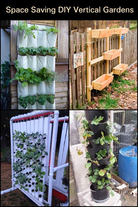 Lack of Space or Money Should Not Keep You From Growing Your Own Produce. Build a Vertical Planter! Diy Vertical Tower Garden, Strawberry Garden Ideas Vertical Planter, Grow Strawberries Vertically, Vertical Garden Recycled Materials, Vertical Garden Plastic Bottles, Vertikal Garden, Vertical Planting, Vertical Vegetable Gardens, Garden Planters Pots