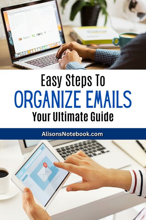 Feeling overwhelmed by your inbox? Take a deep breath and let Alison's Notebook guide you on how to organize emails effortlessly! Discover the importance of email organization and learn 12 easy-to-follow steps to keep your inbox clutter-free. Say goodbye to email chaos and hello to a well-organized email system that boosts your productivity and reduces stress. Don't miss out on this ultimate email organization guide. Claim your free declutter for self-care checklist and get organized now! Email Organization, Administrative Assistant Day, Organizing Time Management, Docs Templates, Work Email, Digital Organization, Administrative Assistant, Organizing Time, Organized Life