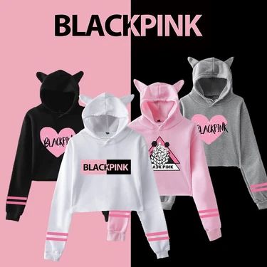 Mochila Kpop, Blackpink Merch, Pop Clothing, Kpop Merch, Jennie Lisa, Oversized Hoodie, Black Pink Kpop, Blackpink Fashion, Cotton Hoodie