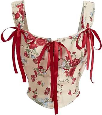 Floral Corset, Printed Bras, Tank Top Straps, Fabric Floral, Floral Print Tops, Bustiers, Bra Styles, Butterfly Print, Wide Straps