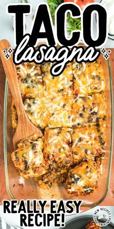 Taco Lasagna Recipe, Soft Tortillas, Leftover Taco Meat, Hotdish Recipes, Taco Lasagna, Homemade Taco Seasoning Recipe, Mexican Lasagna, Homemade Salsa Recipe, Lasagna Ingredients