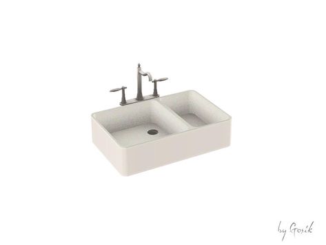 Made by Gosik at The Sims Resource. TSRAA  Found in TSR Category 'Sims 3 Sinks' Sim4 Furniture, Vintage Kitchen Sink, Sims 4 Kitchen, Cc Furniture, Die Sims 4, The Sims 4 Pc, Sims 4 Bedroom, Furniture Cc, Sims 4 Cc Skin