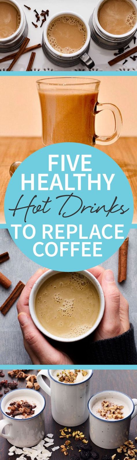 Give your morning routine a run for its money by picking one of these Five Healthy Hot Drinks To Replace Coffee! Find your new favorite here! http://www.joyofkosher.com/2017/01/five-healthy-hot-drinks-to-replace-coffee/ What To Drink Instead Of Coffee In The Morning, Hot Non Caffeinated Drinks, Coffee Replacement Drinks Healthy, Non Caffeinated Morning Drinks, Healthy Coffee Replacement, Hot Drinks That Arent Coffee Or Tea, Drinks To Replace Coffee, Healthy Hot Drinks Mornings, Yummy Morning Drinks