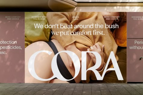 Cora — visuelle Mother Design, Period Care, 포트폴리오 레이아웃, Creative Circle, Tone Of Voice, Wellness Company, New Identity, Branding Inspo, Comfort Design