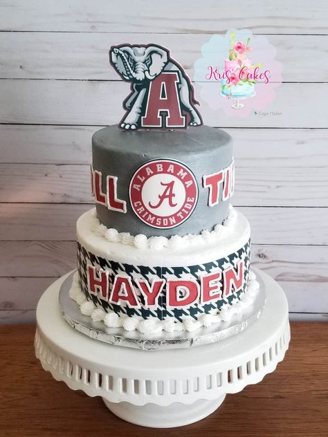 Alabama Roll Tide Cake, Alabama Cake Ideas, University Of Alabama Cake, Alabama Football Cake, Bama Graduation Party, Alabama Graduation Party, Alabama Cookies, Alabama Birthday Cakes, Alabama Cake