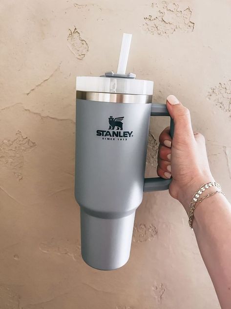 Stanley Tumbler Cup Aesthetic, Stanley Water Bottle With Straw, Stanley Tumbler Cup, Stanley Quencher Cup, Stanley Yelnats, Aesthetic Stanley, Water Bottle Metal, Stanley Adventure Quencher, Stanley Water Bottle