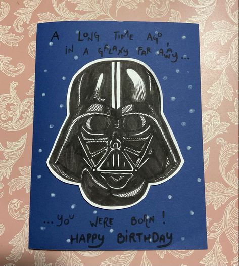 Starwars Birthday Card Ideas, Starwars Birthday Card Diy, Star Wars Bday Cards, Diy Star Wars Gift, Birthday Cards Star Wars, Starwars Birthday Card, Star Wars Birthday Cards, Diy Star Wars Gifts, Diy Birthday Card For Boyfriend