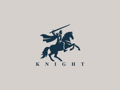 Knight Logo by Ben Naveed🇺🇸 Knight Logo Design, Knight Vector, Knight Illustration, Rugby Logo, Logo Horse, Knight On Horse, Gold Logo Design, Warrior Logo, Knight Logo