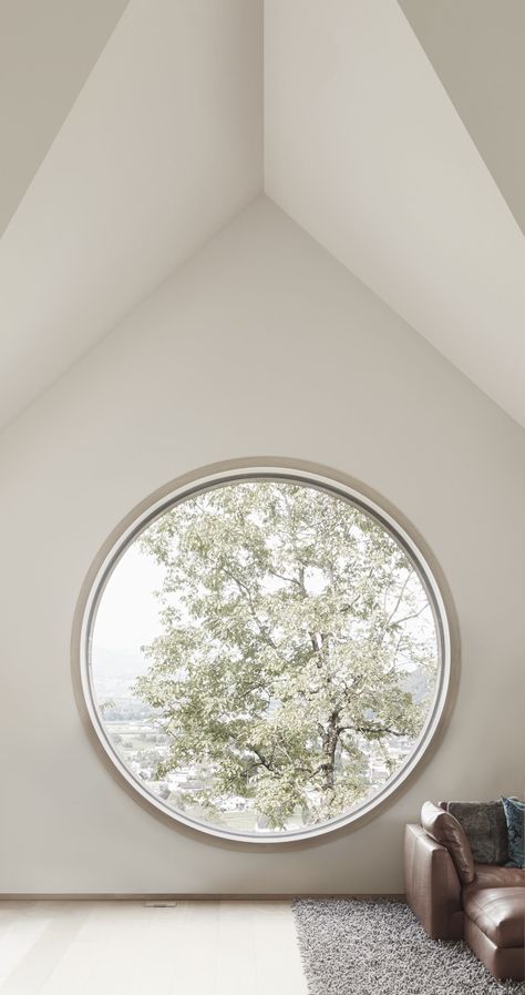 Sandstone Fireplace, Narrow Staircase, Three Eyes, Copper Roof, Round Window, Open Fireplace, Forest House, Traditional Architecture, Architectural Digest