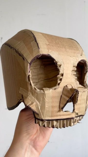 Diy Skulls, Cardboard Art, To The Bone, Cardboard Crafts, Día De Muertos, The Bone, Skull Art, Dia De Muertos, Cardboard Box