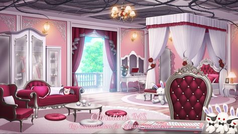 Manhwa Bedroom Background, Lunar Bedroom, Bedroom Magic, Anime Rooms, Royal Bedroom, Club Bedroom, Fantasy Bedroom, Victorian Bedroom, Dream Mansion