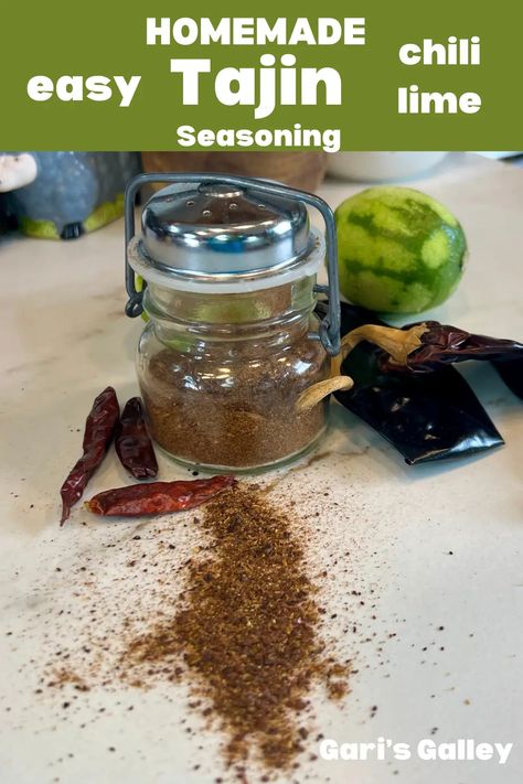 Homemade Tajin Seasoning Homemade Tajin Seasoning, Homemade Tajin, Tajin Seasoning, Ancho Chili, Mexican Spices, Homemade Chili, Spice Grinder, Lime Zest, Spice Blends