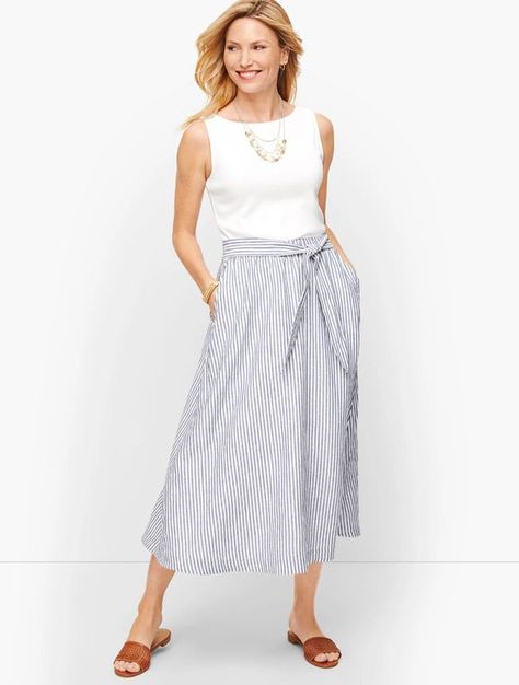 Summer Wedding Guest Attire, Midi Skirt Outfits, Clothes Capsule Wardrobe, Midi Skirts Summer, Linen Midi Skirt, Fashion Maternity, Spring Work, Midi Skirt Outfit, Spring Work Outfits