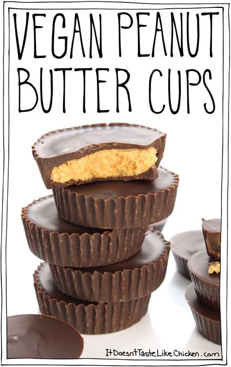 Vegan Peanut Butter Cups, Craving Chocolate, Like Chicken, Vegan Peanut Butter, Chocolate Craving, Vegan Dessert Recipes, Paleo Dessert, Healthy Delicious, Top Recipes