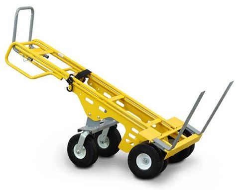 Hand Trucks R Us - American Cart Multi Fork Hand Truck with Looped Handles and Rear Wheels - Item: 67499-NLG Welding Trailer, Gas Delivery, Curb Ramp, Welded Metal Projects, Hand Cart, Wheelbarrows, Custom Metal Fabrication, Tool Cart, Hand Trucks