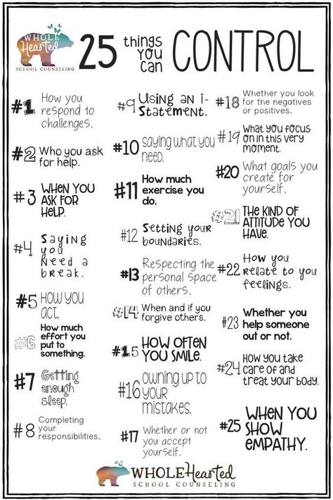 Things I Can Control, Chance Quotes, I Can Control, Emotionally Healthy, School Counseling Lessons, Counseling Lessons, School Counselor, School Counseling, Social Emotional Learning