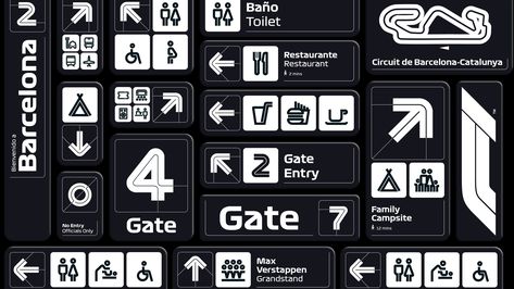 Sean Rees on Twitter: "Tease of the @F1 modular wayfinding system, designed in close collaboration with good friend @RichardHolt. With Grand Prix events travelling globally, F1 needed an unmistakable way of announcing their arrival. https://t.co/FrarsXnLhn" / Twitter Wayfinding System, Beer Ad, Entry Gates, Design System, Editorial Design, Grand Prix, Twitter Sign Up, Graphic Design, On Twitter