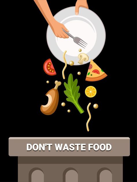 Please don't waste food, designs for world food day and International Awareness Day on Food Loss and Waste. Dont Waste Food Drawing, Save Food Poster, Food Waste Poster, Food Waste Project, Food Waste Campaign, International Food Day, World Food Day, Poverty And Hunger, Food Wastage