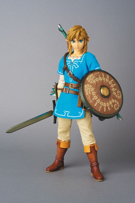 Real Action Heroes The Legend of Zelda 1/6 Scale Action Figure: Link Breath of the Wild Ver. - more pics Link Breath Of The Wild, Hobbit Cosplay, Zelda Costume, Monster High Boys, Link Costume, Zelda Tattoo, Link Cosplay, Link Zelda, Retro Videos