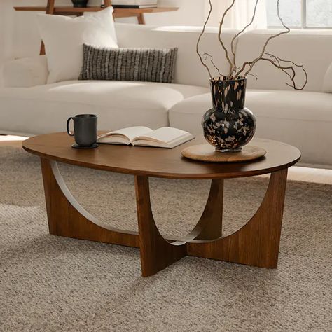 Contemporary, Mid Century & Modern Coffee & Side Tables | Article Rectangle Coffee Table Styling, Japandi Coffee Table, Small Wood Coffee Table, Mcm Coffee Table, Wood Coffee Table Living Room, Article Furniture, X Marks The Spot, Cnc Woodworking, Mid Century Modern Coffee Table