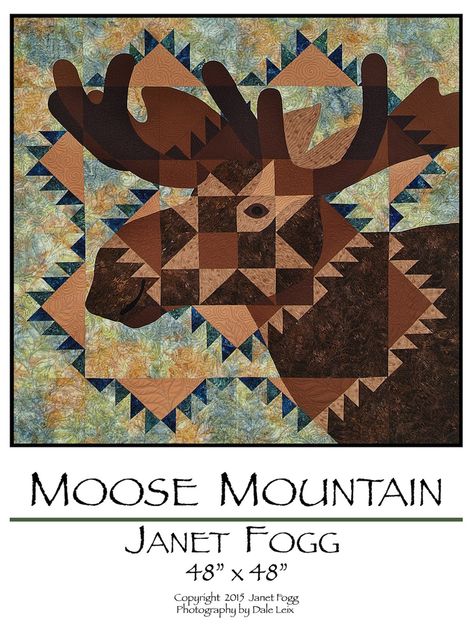 Men Quilts, Quilt Drawing, Moose Quilt, Wildlife Quilts, Bear Quilts, Animal Quilts, Traditional Quilts, Barn Quilt, Panel Quilts