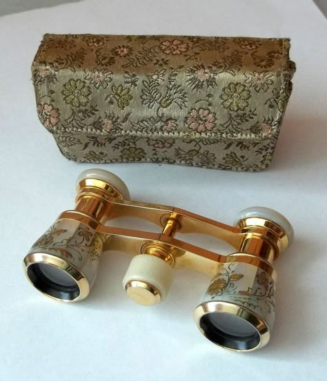 Pretty Objects, Vintage Binoculars, Opera Glasses, A Night At The Opera, Retro Gadgets, Vintage Glasses, Fantasy Jewelry, Glasses Case, Spectacles