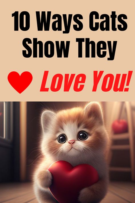 How Cats Show Love Cat Loves You, How To Tell Your Cat You Love Them, How Cats Show They Love You, Signs Your Cat Loves You, How To Make Your Cat Love You, Cat Health Remedies, Cat Health Problems, Valentines Day Cat, Cat Nutrition