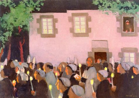 Maurice Denis. Evening procession Les Nabis, Felix Vallotton, Maurice Denis, Pre Raphaelite Art, Edouard Vuillard, 13 November, Pierre Bonnard, Autumn Illustration, Fauvism