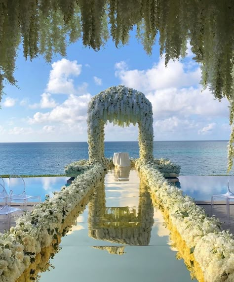 Ideas Wedding Decoration, Decoration Ideas Wedding, Ocean View Wedding, Dream Wedding Reception, Bahamas Wedding, Dream Beach Wedding, Ocean Wedding, Dream Wedding Decorations, Wedding Decor Ideas