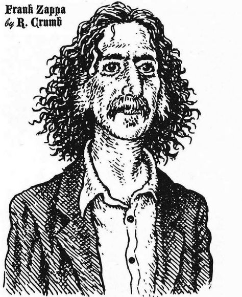 Zappa drawing by Robert Crumb Robert Crumb Art, R Crumb, Underground Comix, Robert Crumb, Bd Art, Comic Manga, Bd Comics, Frank Zappa, Norman Rockwell