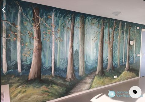 Hand Painted Woodland Mural, Nature Mural, Woodland Mural, Kids Room Murals, Woodland Wall, Forest Wall Mural, Woodland Nursery Theme, Nursery Mural, Murals For Kids