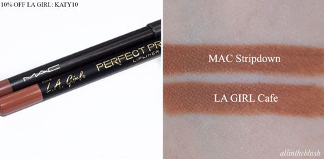 Mac Lip Liner Stripdown, La Girl Lip Liner, Mac Stripdown Liner, Mac Stripdown, Velvet Teddy Mac, Mac Lip Liner, Mac Velvet Teddy, Makeup Tuts, Makeup List