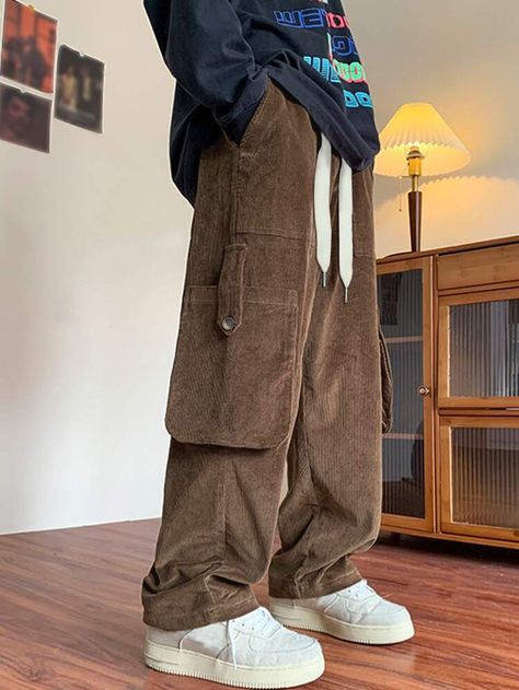 Guys Loose Clothes Outfits Men, Men Loose Outfit, Men’s Baggy Pants, Earthcore Outfits Men, Baggy Clothes Men, Baggy Clothes Outfit Men, Big Pants Outfit, Retro Outfits Men, Aesthetic Clothes Men