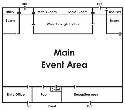 Walk Through Kitchen, Mens Room, Hall Flooring, Ladies Room, Closet Office, Banquet Hall, Meeting Room, Lake View, Floor Plans